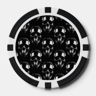 Lot De Jeton De Poker Crânes noirs tombés