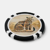 Lot De Jeton De Poker Cream Gold Leopard Animal (Simple)