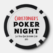 Lot De Jeton De Poker Create Your Own Bachelor Party (Verso)