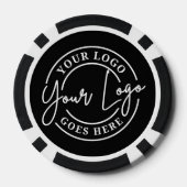 Lot De Jeton De Poker Create Your Own Black Logo (Verso)
