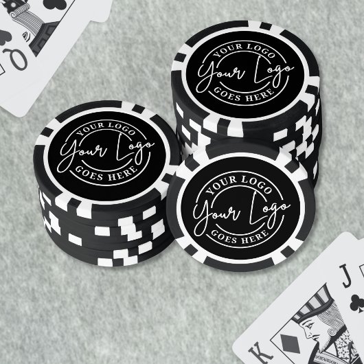 Lot De Jeton De Poker Create Your Own Black Logo