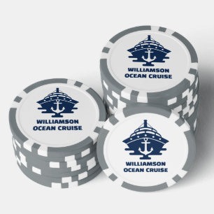 Lot De Jeton De Poker Croisière sur mesure sur la plage avec ancre nauti