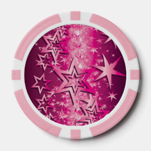 Lot De Jeton De Poker Crystals Stars rose