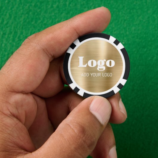 Lot De Jeton De Poker Custom Business Logo Gold Metallic (main)