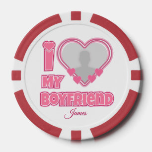 Lot De Jeton De Poker Custom I Love My Boyfriend - Ajouter photo et nom