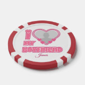 Lot De Jeton De Poker Custom I Love My Boyfriend - Ajouter photo et nom (Simple)