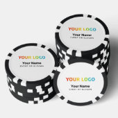 Lot De Jeton De Poker Custom Inline Business Logo, Name, Website (Empiler)