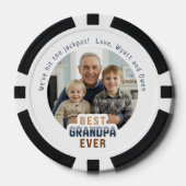 Lot De Jeton De Poker Custom Text Photo Best Grandpa Ever (Recto)