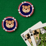 Lot De Jeton De Poker Cute Bear Smile<br><div class="desc">A cheerful and adorable bear face design,  with a gentle smile,  Brings warmth and positivity to any product.</div>