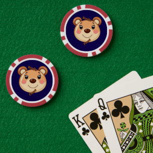 Lot De Jeton De Poker Cute Bear Smile