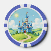 Lot De Jeton De Poker Cute blue and white castle (Recto)