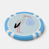 Lot De Jeton De Poker Cute Blue Baby Boy Stork (Simple)