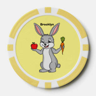 Lot De Jeton De Poker Cute bunny rabbit with vegetables