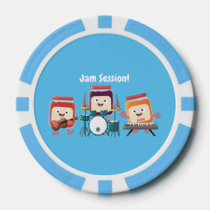 Lot De Jeton De Poker Cute confiture session dessin animé musicien humou