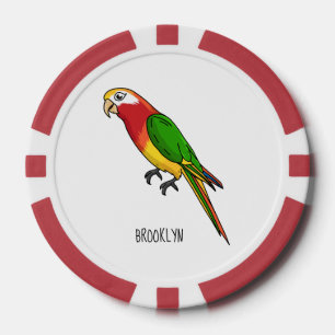 Lot De Jeton De Poker Cute happy parrot