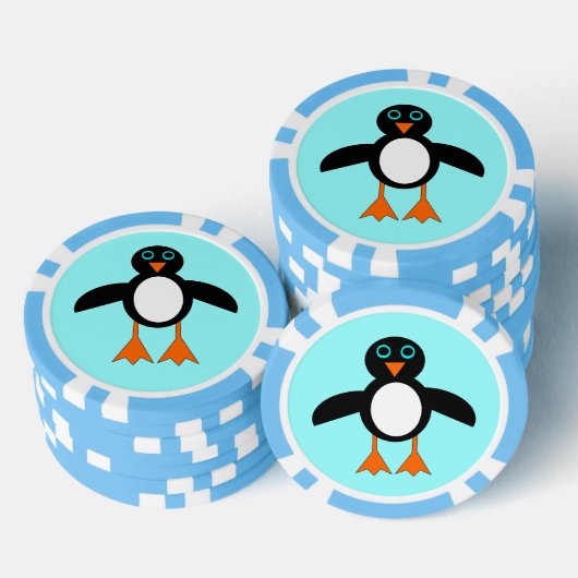 Lot De Jeton De Poker Cute Penguin (Empiler)