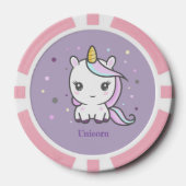 Lot De Jeton De Poker Cute Unicorn violet (Recto)