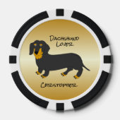 Lot De Jeton De Poker Dachshund Design personnalisé (Recto)