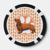 Lot De Jeton De Poker dachshund.png aux cheveux longs rouges (Verso)