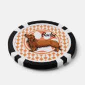 Lot De Jeton De Poker dachshund.png aux cheveux longs rouges (Simple)