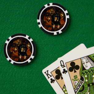 Lot De Jeton De Poker Dachshunds d'Halloween