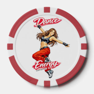 Lot De Jeton De Poker Danse d'énergie et de liberté