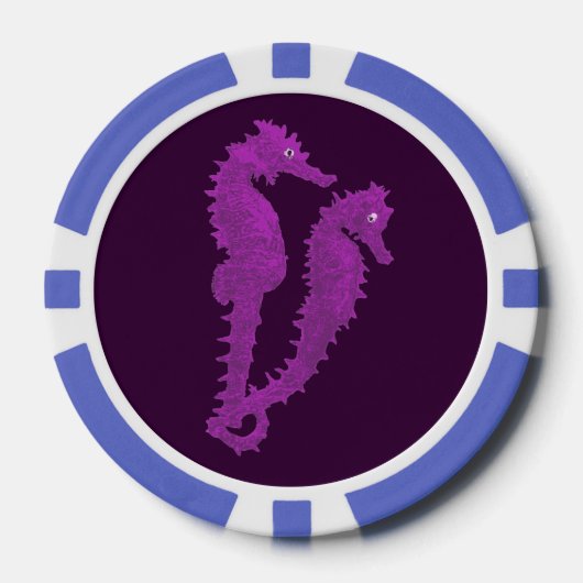 Lot De Jeton De Poker Danse Des Hippocampes (Violet) (Recto)