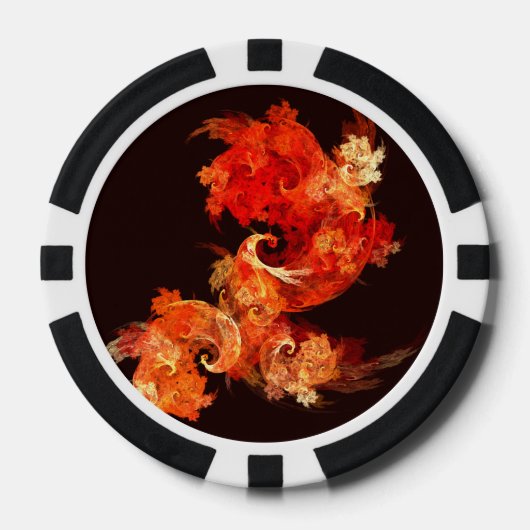 Lot De Jeton De Poker Danse Feux d'artifice Art Abstrait (Recto)