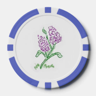 Lot De Jeton De Poker De Belles Chips De Poker Avec L'Art Lilac