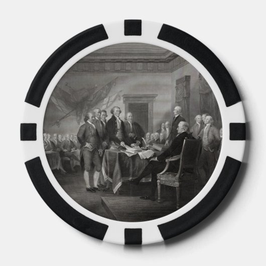Lot De Jeton De Poker Déclaration d'indépendance (Recto)