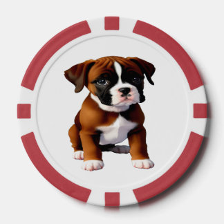 Lot De Jeton De Poker Denim Veste Boxer Chien