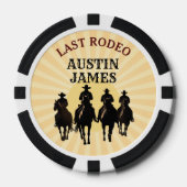 Lot De Jeton De Poker Dernière rodeo du marié Yeehaw Sunset Enterrement (Recto)