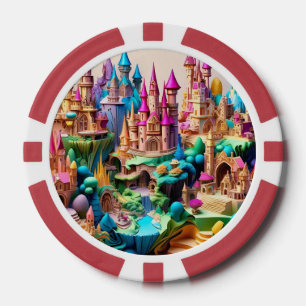 Lot De Jeton De Poker "Des mondes Imaginaires de rêve"