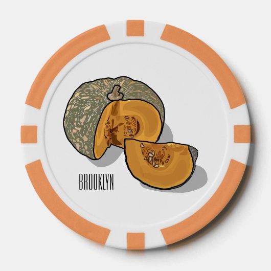 Lot De Jeton De Poker dessin animé citrouille (Recto)
