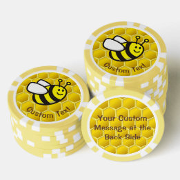 Lot De Jeton De Poker Dessin animé d'abeille à miel