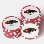 Lot De Jeton De Poker dessin animé de Kart racing (Empiler)
