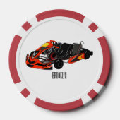 Lot De Jeton De Poker dessin animé de Kart racing (Verso)