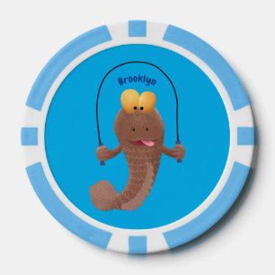 Lot De Jeton De Poker Dessin animé drôle de poisson sauteur de boue 