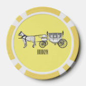 Lot De Jeton De Poker dessin animé mariage cheval & calèche (Verso)