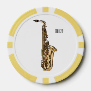 Lot De Jeton De Poker dessin animé saxophone