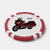 Lot De Jeton De Poker Dessin de moto de tourisme (Simple)
