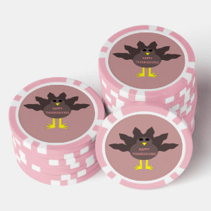 Lot De Jeton De Poker Dinde plumée de Thanksgiving