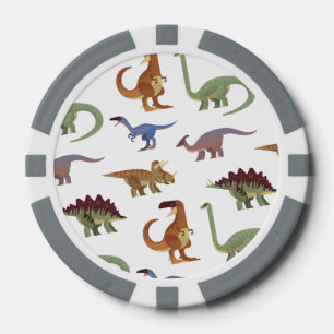 Lot De Jeton De Poker dino-BD motif dinosaure
