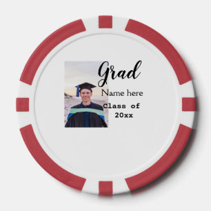 Lot De Jeton De Poker diplômé photo félicitations ajouter votre nom mode
