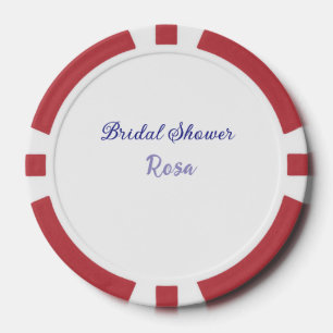 Lot De Jeton De Poker Douche de mariée violet ajouter nom date élégantst