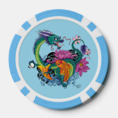 Lot De Jeton De Poker Dragon d'eau chinois Poisson Koi (Verso)