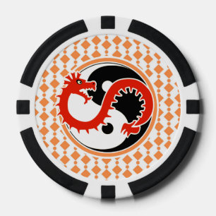 Lot De Jeton De Poker dragon yin yang