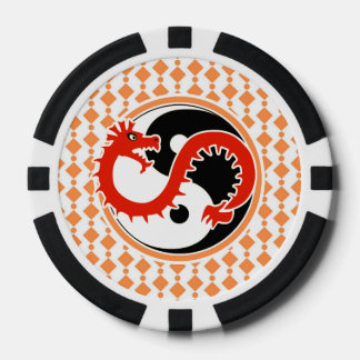 Lot De Jeton De Poker dragon yin yang