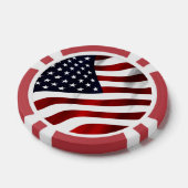 Lot De Jeton De Poker Drapeau américain (Simple)