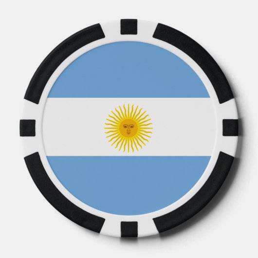 Lot De Jeton De Poker Drapeau Argentine (Recto)